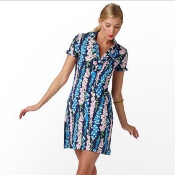 Lilly Pulitzer Dresses & Skirts - Lilly Pulitzer Bright Navy Foxy Carolyn Dress